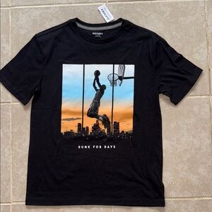 Old Navy Black Basketball Graphic Tee